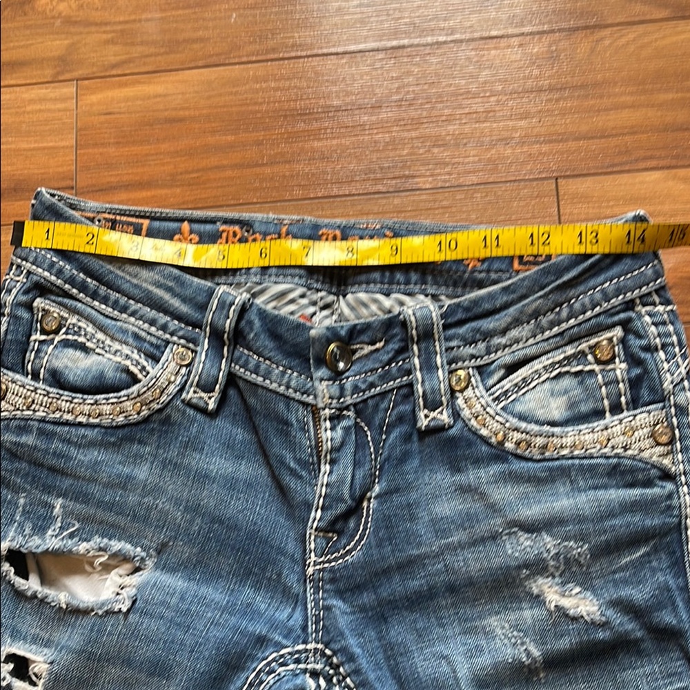NWOT Embellished Blue Denim Jeans - Picture 4 of 7